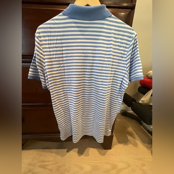 POLO Ralph Lauren Classic Fit light blue&white stripe verified LG shirt. - Picture 2 of 8
